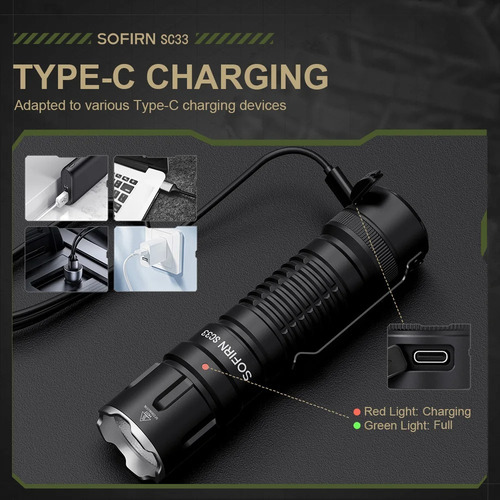Lámpara Led Sofirn Sc33 De 5200 Lm Para Defensa Personal, Li