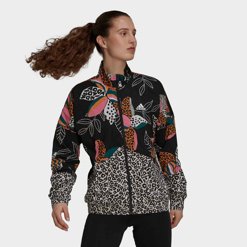 Imagen 4 de 10 de Rompevientos Liviano Farm Rio Print Relaxed adidas