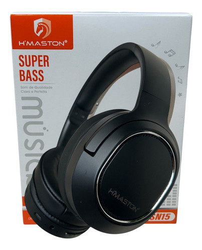 Fone De Ouvido H Maston Sn15 Conforto Som De Alta Qualidade Cor Preto