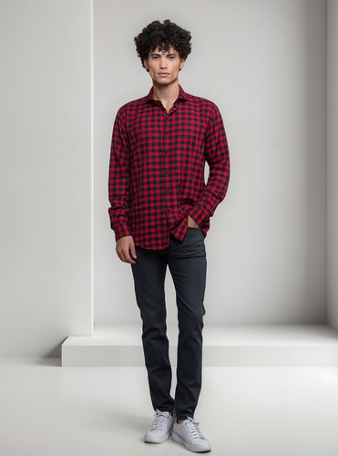 Camisa Atka, Viyela, Hombre Cero Es Tres