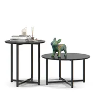 Comprar Mesa Ratona De Centro Y Mesita Lateral Auxiliar Set Living