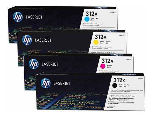 Toner Hp Cf380x +  Cf381a +  Cf382a + Cf383a Original Combo 