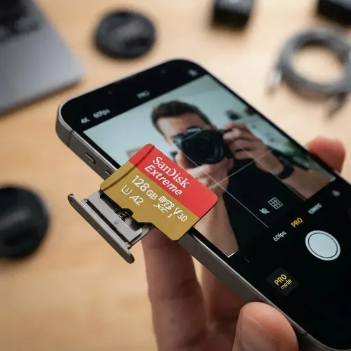 Cartão de memória Micro SD Sandisk 128gb Extreme UHS-i Sdxc