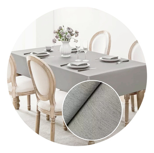Mantel Textil Impermeable Pack 2.80 X 2.20 + 2.20 X 2.00 Gris