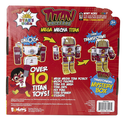 Ryans Mundo Mega Mecha Titan Robot; Chest Se Transforma En R