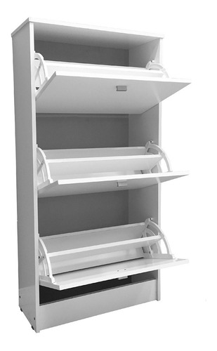 Mueble Zapatero Botinero 18 Pares 3 Puertas  Blanco O Wengue