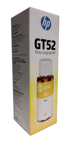 Botella Tinta Hp Gt52 Amarillo M0h56al Original 115 315 410