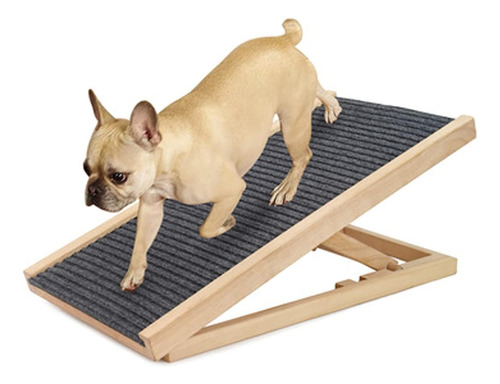 Rampa Madera Plegable Y Ajustable Para Mascotas Perros Gatos