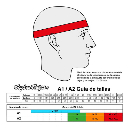 Casco Bici A2 Mips Pinstripe Azul Rojo Tld Original