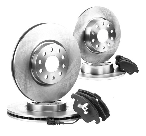 Imagem 1 de 5 de Kit Pastilha E Disco Dianteiro E Traseiro Audi A4 2.0t 2013