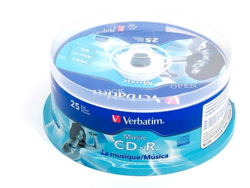 Cd-r Verbatim Digital Audio 25 Pzas 700mb 40x 80min Leer Des