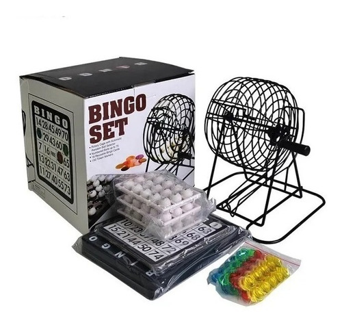 Imagen 1 de 2 de Bingo Set De Metal Con Bolilleros Neo
