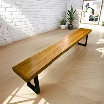 Comprar  Banco Estilo Industria Tampo Madeira Maciça 180x30x45cm