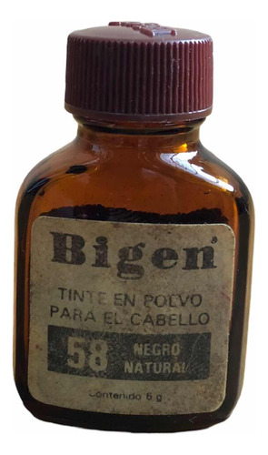 Pequeño Frasco Vintage De Tinte Para El Pelo Bigen