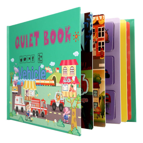 Montessori Quiet Book Paste Juego De Rompecabezas A Juego Bu