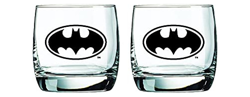 Batman Whiskey Glasses - 10 Oz. Capacity - Classic Design - 