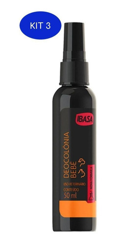 Kit 3 Deocolônia Bebê Ibasa 50ml