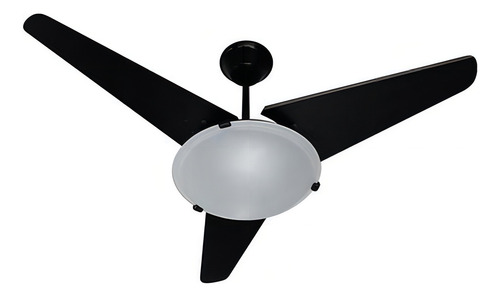 Ventilador de techo negro Samatra, 3 aspas, 130 W, Tron, 220 V, diámetro 1020 mm, material de la hoja: MDF