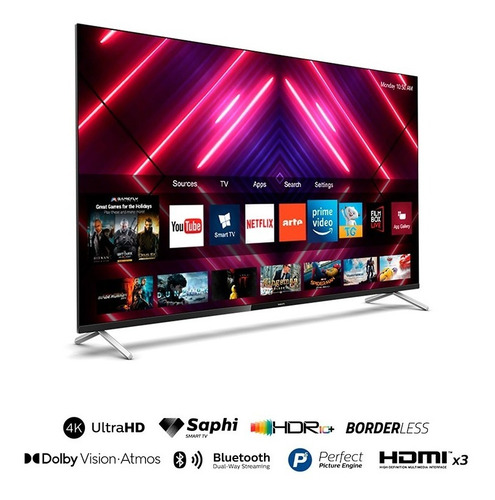 Imagen 2 de 6 de Smart Tv Philips 58 Uhd 4k 58pud7625 Bordeless
