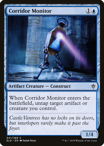 Carta Magic Corridor Monitor Throne Of Eldraine Mtg