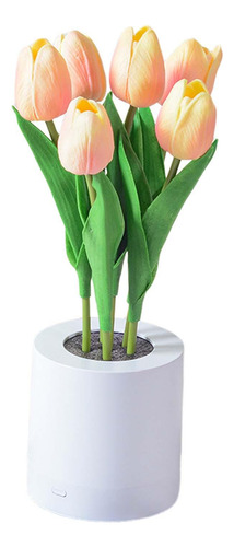 Night Light Flor Artificial Con Puerto Usb Centros De Mesa