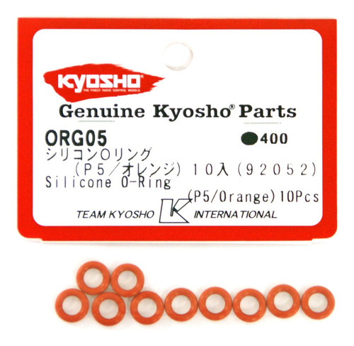Anel Silicone Oring P5 Laranja 10 Peças 92052 Kyosho Org05
