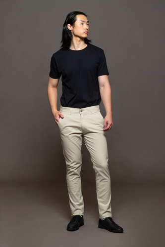 Pantalon Borg, Chino Regular Fit, Hombre Cero Es Tres