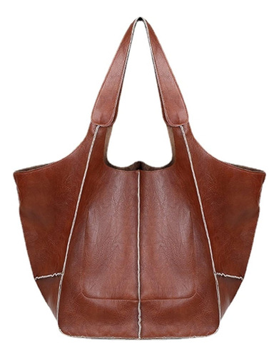 Bolso De Mano Informal Suave De Gran Capacidad Para Mujer, B