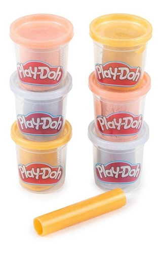 Play Doh Coleccion Metalizada Empaque 6 Latas Plastilina