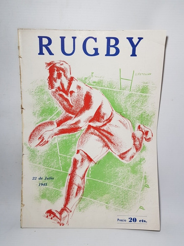 Antigua Rugby Equipo Chile 1938 Revista N° 12 1943 Mag 57035