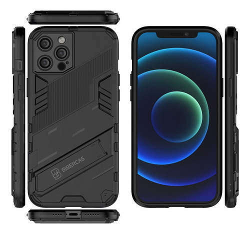 Capa Duro Para iPhone 14 Plus Pro Max Com Suporte Invisível