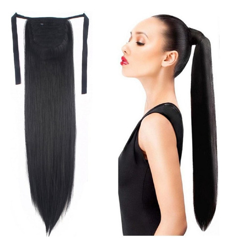 Nature Ponytail Cabello Humano 40cm 60g #1b