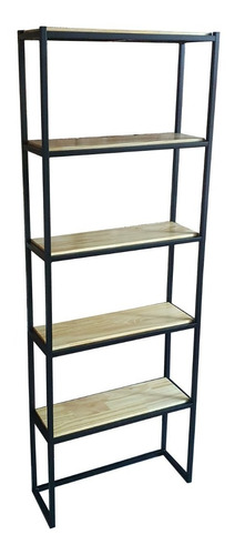 Biblioteca Repisa Industrial Estantes Madera 60x30x200cm