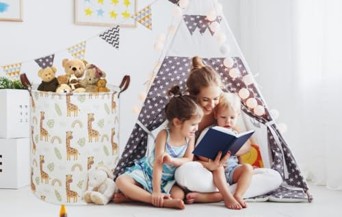 Cesto De Ropa Essme Kids, Cesto De Jirafa Plegable De Lona I