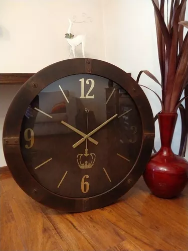 Reloj Pared Vintage 80cm Oxido