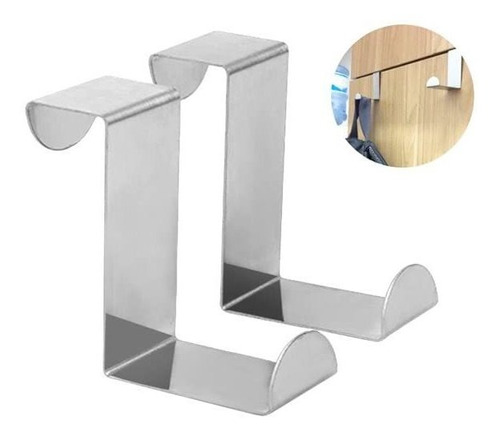 5 Gancho Para Colgar Puerta Reversibl Forma Z Cocina Baño