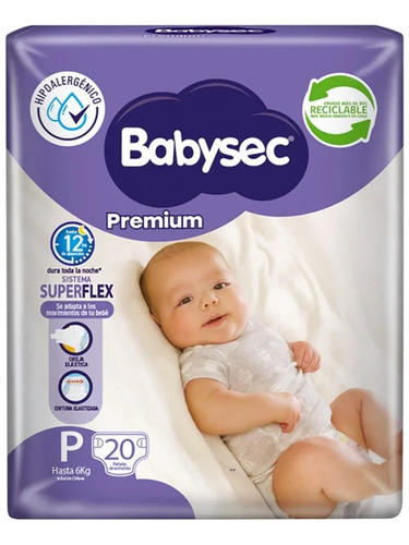 Pañales Babysec Premium Elige La Talla Pack X4 Paquetes
