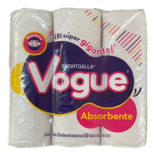 Caja Servitoalla Vogue Con 6 Paquetes De 3 Rollos
