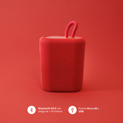 Parlante Portatil Bluetooth Lhotse Tune Up Rojo