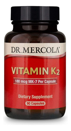 Vitamina K2 180 Mcg Dr. Mercola 90 Capsulas Sabor Neutro