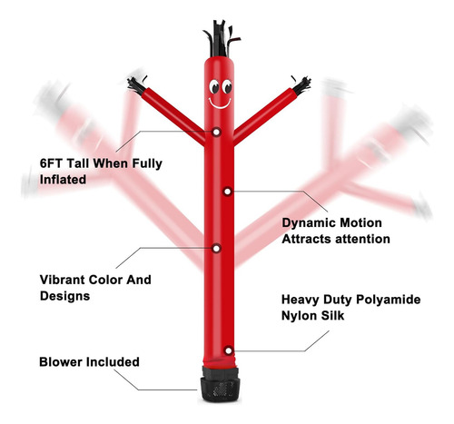 Inflable Bailarin Sky Dancer Soplador 1/15hp 6ft