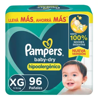 Pañales Pampers Baby-Dry XG 96 u