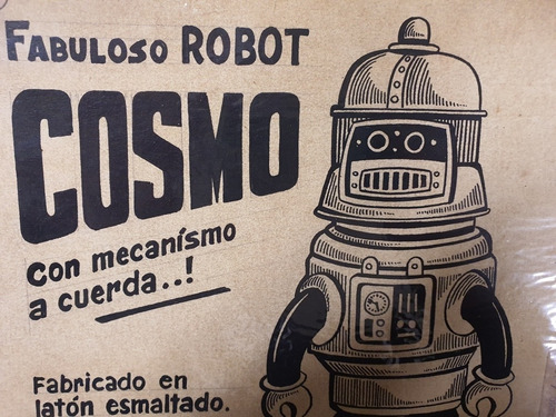 Antiguo Boceto Original De Publicidad Robot Cosmo Broadway (Usado)