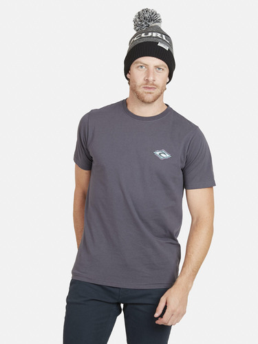 Polera Classic Vlcom Hombre Gris Oscuro Rip Curl