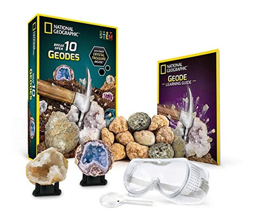 National Geographic Kit De Ciencia Para Abrir 10 Geodas Y Ex