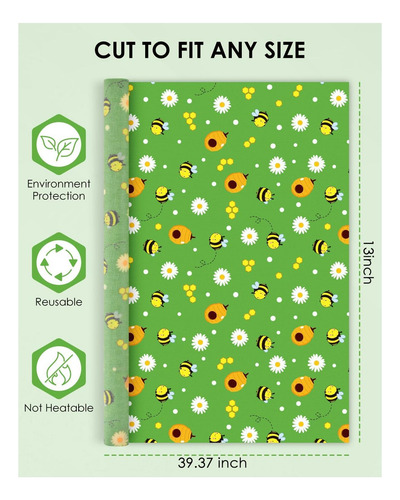 Wraps Ecológicos De Cera De Abejas, Rollo 1m, 13 Piezas