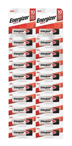 20x Pack Pila Alcalina Aa Energizer Max