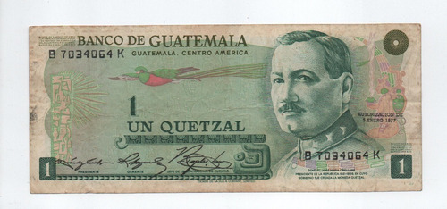 Guatemala 1 Quetzal  1977