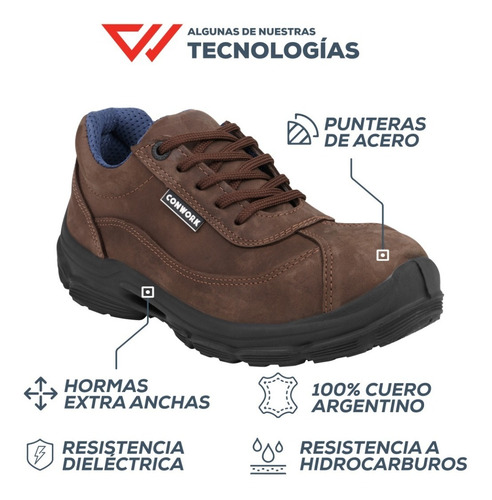 Imagen 7 de 9 de Calzado De Seguridad Conwork Ergon 103za Titan Chocolate