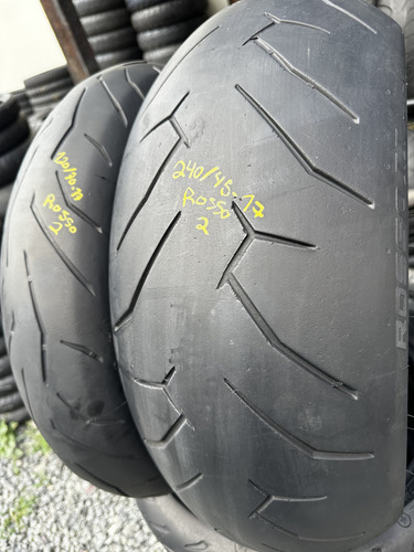 Par De Pirelli Rosso 2 120/70-17 E 240/45-17 Para Diavel (Usado)